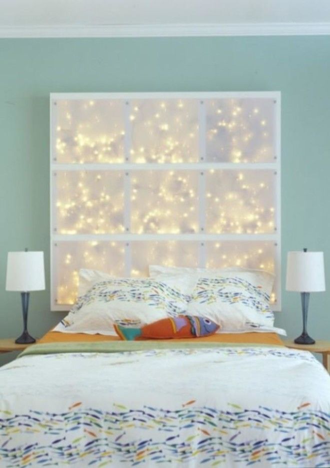 String Light Headboard