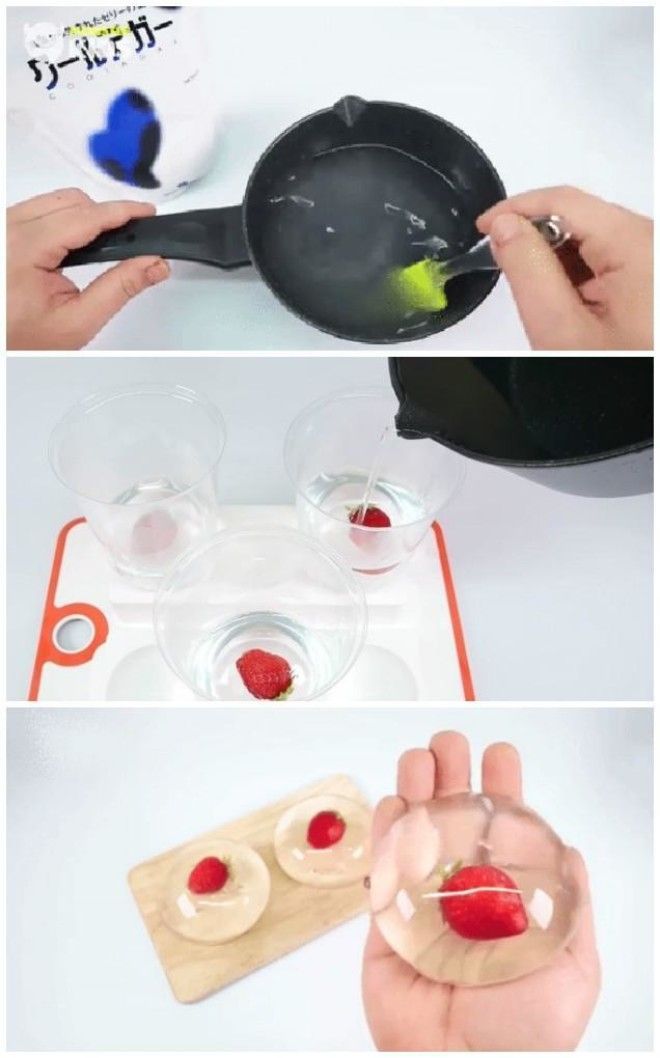 the moobar strawberry raindrop cake