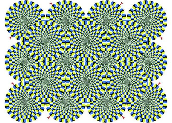 "The Rotating Snakes Illusion" by Akiyoshi Kitaoka