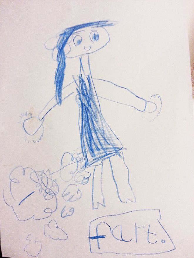 My Cousins First Drawing Of Her Mum Shes 5