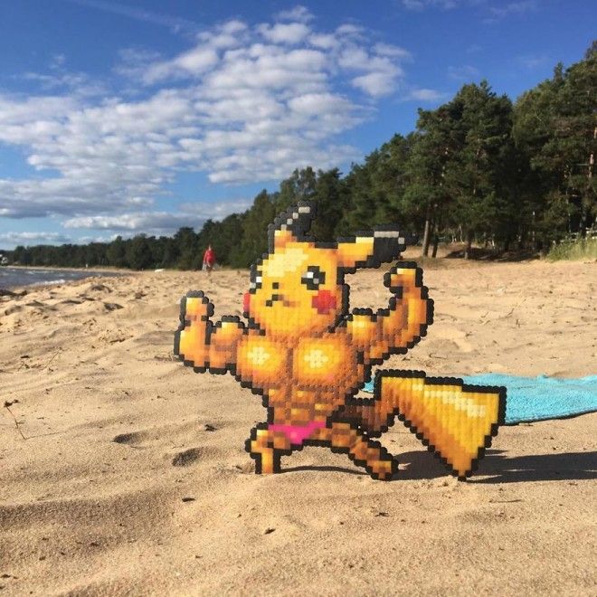 Artist Mixes Pixel Art With Reality And The Result Was Really Fun