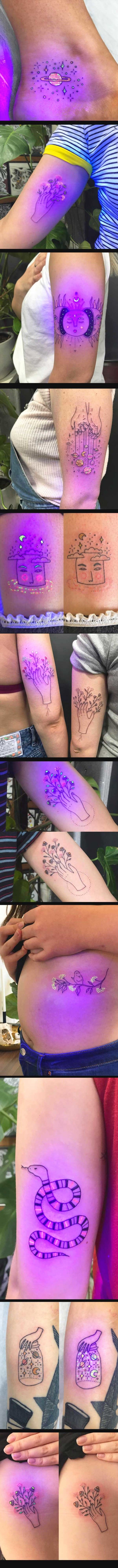 Secret Ultraviolet Tattoos Comes To Life Under Black Light