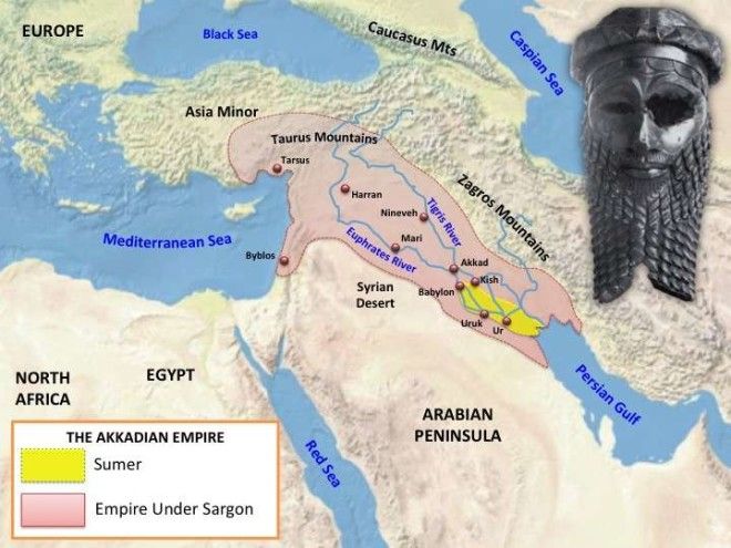 Map of Akkadian Empire.