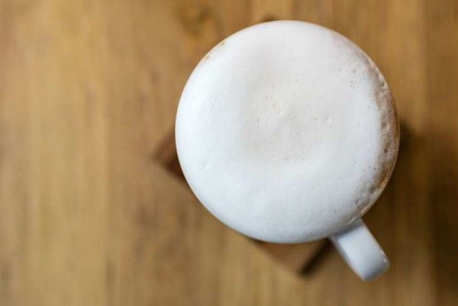 Milk foam in a mug