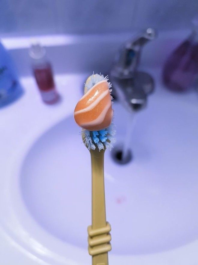 My Toothpaste Looks Like Salmon Belly
