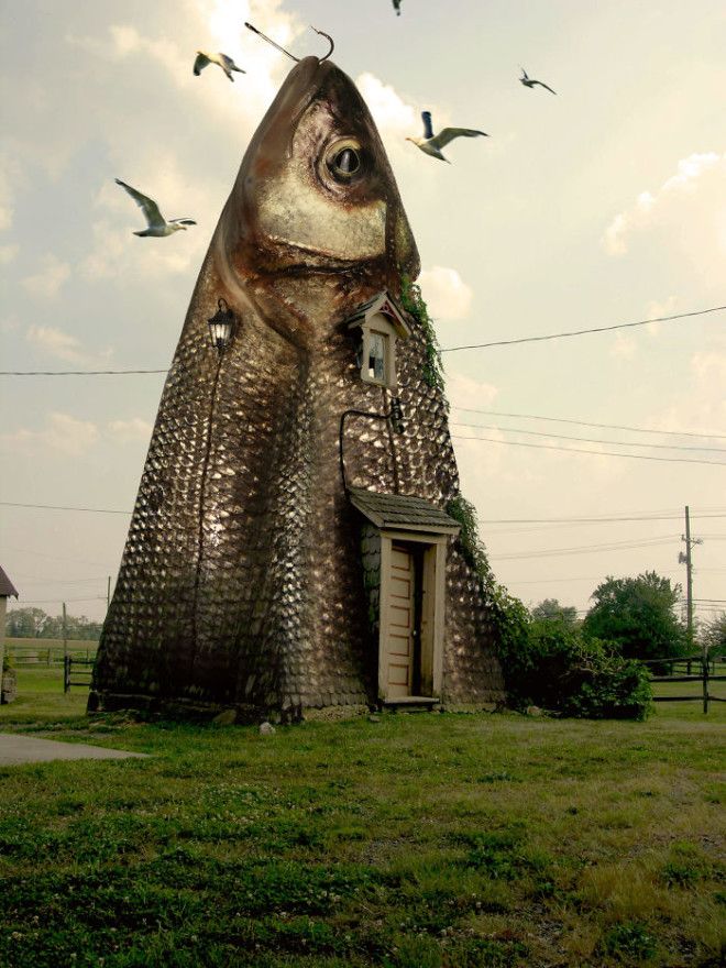 Artists Use Objects And Fruits To Build Houses In Photoshop And Many Of Them Give Even The Will To Live