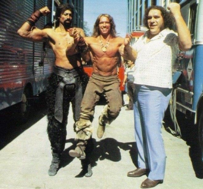 Andre The Giant Wilt Chamberlain Arnold Schwarzenegger