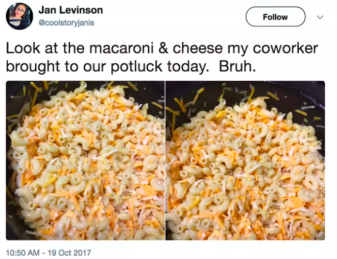 This is macaroni with a side of cheap cheese Becky please leave and never come back
