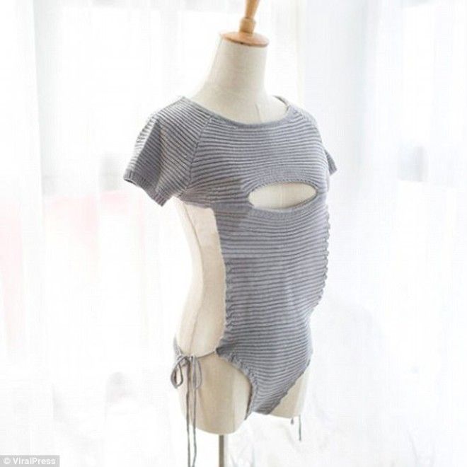 Japanese Company Launches Skimpy Backless Sweaters With Cleavage