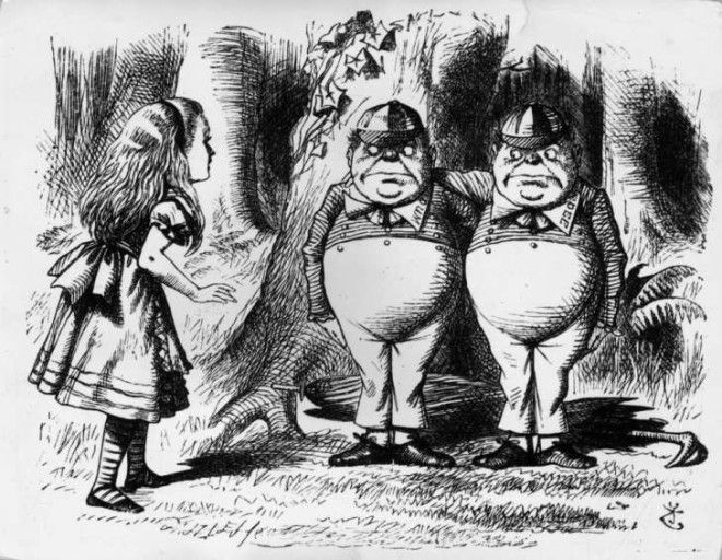 An illustration from 'Alice's Adventures in Wonderland'
