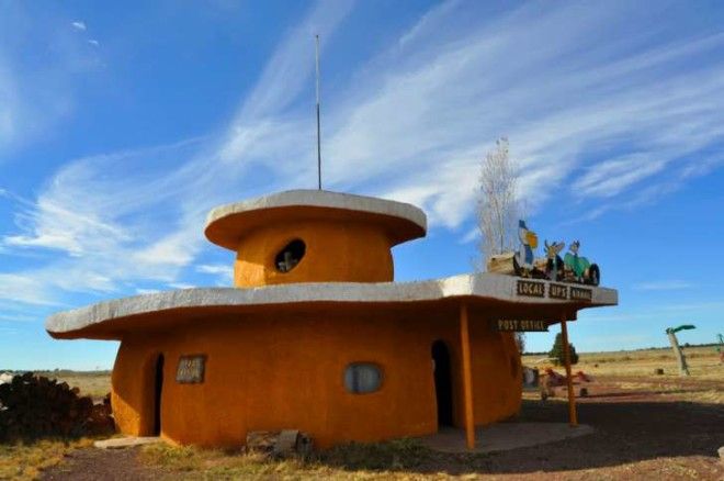 A Flintstones theme park house