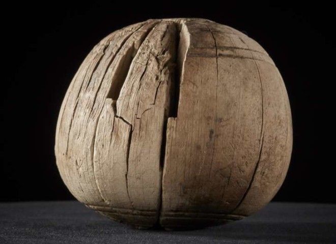 A Tudor-era bowling or skittles bowl, discovered by archaeologists while excavating future sites for the London Underground's expansion.