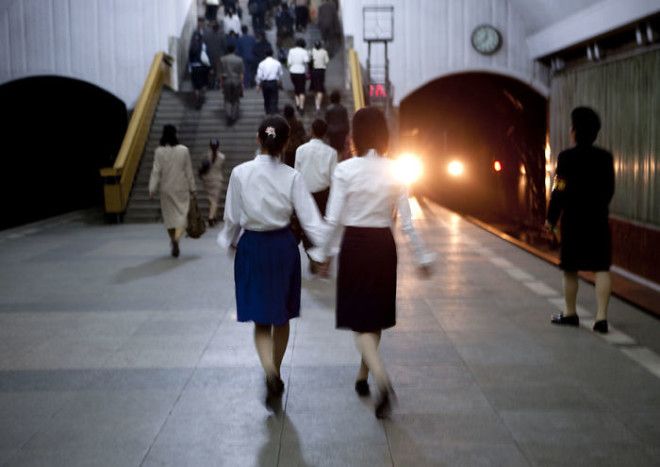 Pyongyang’s Subway System Is The Deepest In The World As It Doubles As A Bomb Shelter. Someone Saw Me Taking This Picture And Told Me To Delete It Since It Included The Tunnel