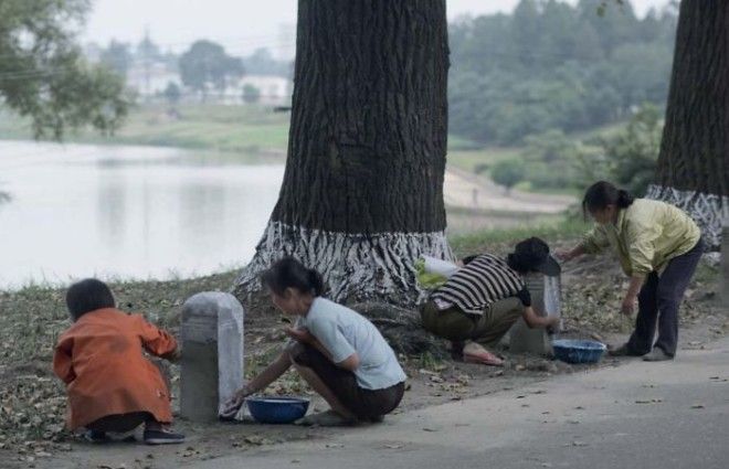 Every Year, People From The Town Go To The Country To Help Out In Public Projects. On This Day, They Repainted Milestones. Before To Government Regarded Shots Like These As Positive, But Now They Understand That We Can Interpret This As Forced Labor