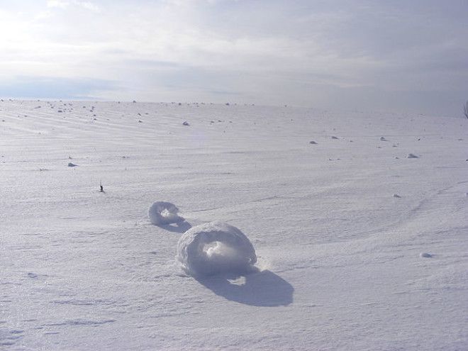 Snow rollers in 2010.