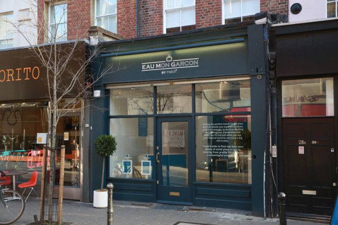 Caracter and a dating site holding a Valentine's Day event at the Eau Mon Garcon perfume pop-up store in London.