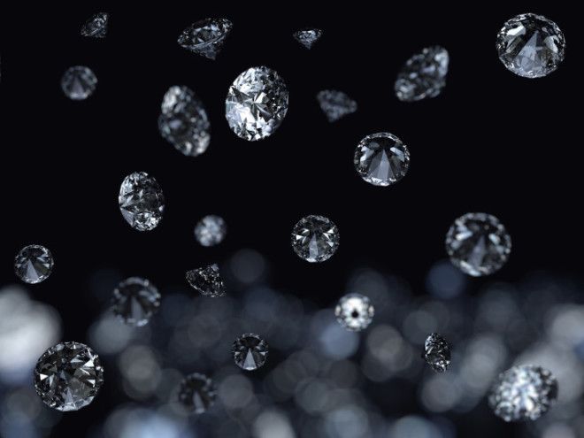 Scientists estimate about a thousand tons of diamonds rain down on Saturn every year each up to a centimeter wide Oh and Jupiter rains diamonds too
