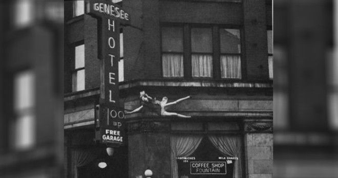 Woman jumping to her death from the eighth floor of the Genesee Hotel