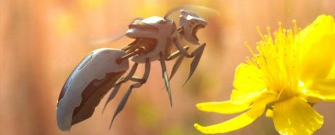 An artist's representation of what robot bees may look like. 