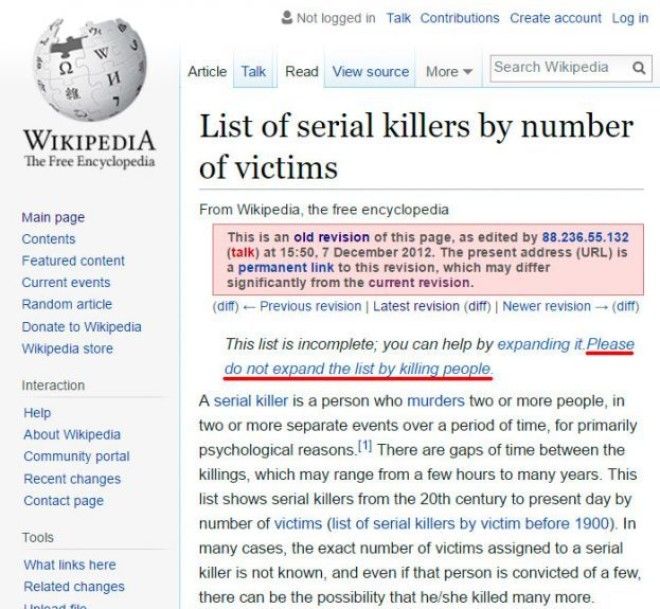 12 Of the Hilarious Wikipedia Edits By Internet Trolls