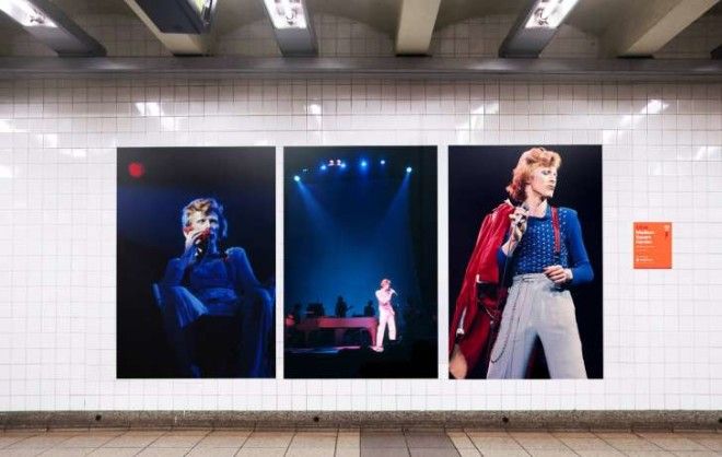 A photo of Spotify and the MTA's David Bowie subway takeover