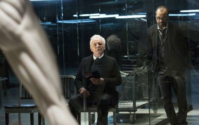 Anthony Hopkins and Jeffrey Wright in 'Westworld'