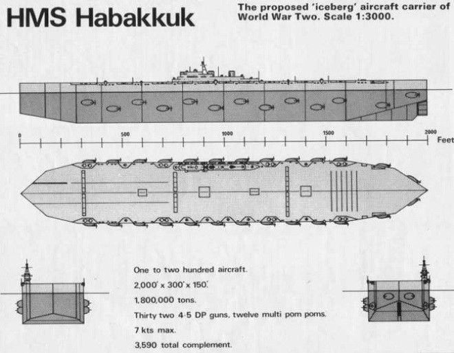 Project of ship made from ice