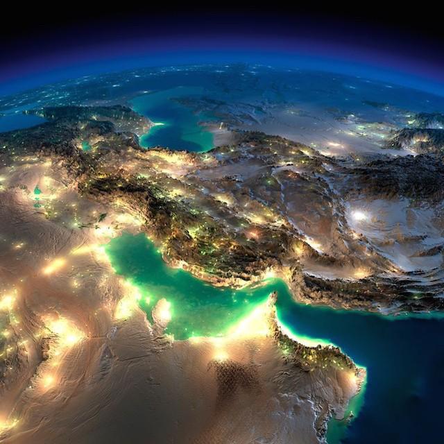 Our planet from space at night