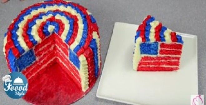 USA flag cake is sure to impress!