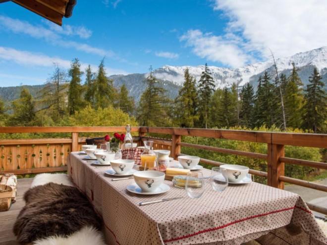 Staying in a luxury chalet