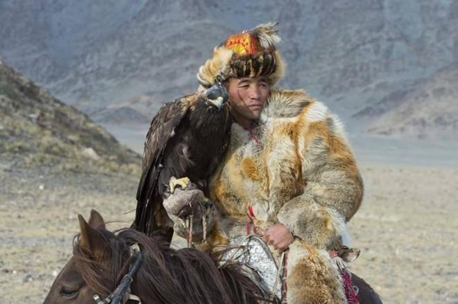 The semi-nomadic eagle hunters