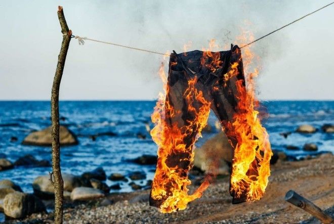 a string of detonations in his pants