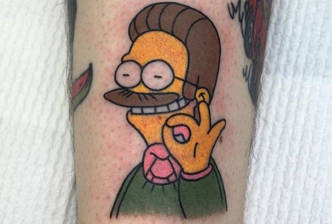 Got an idea for a clever Simpsons tattoo? It's probably been done.