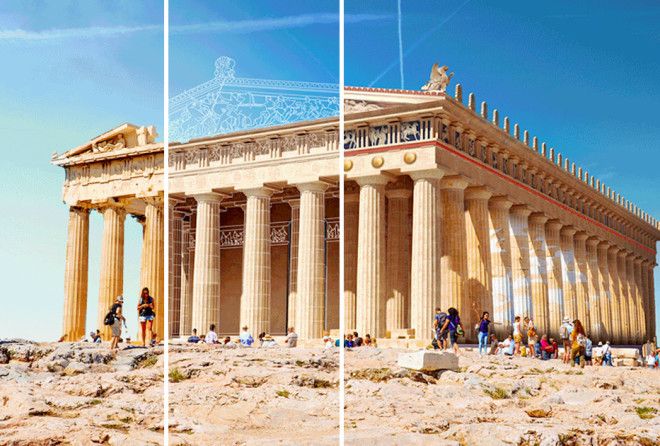  See the world's architectural wonders rebuilt in an amazing series of GIFs.