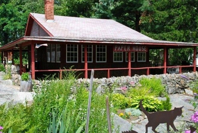 The unusual Rockport paper house in Massachusetts is made entirely from paper and is now 90 years old.