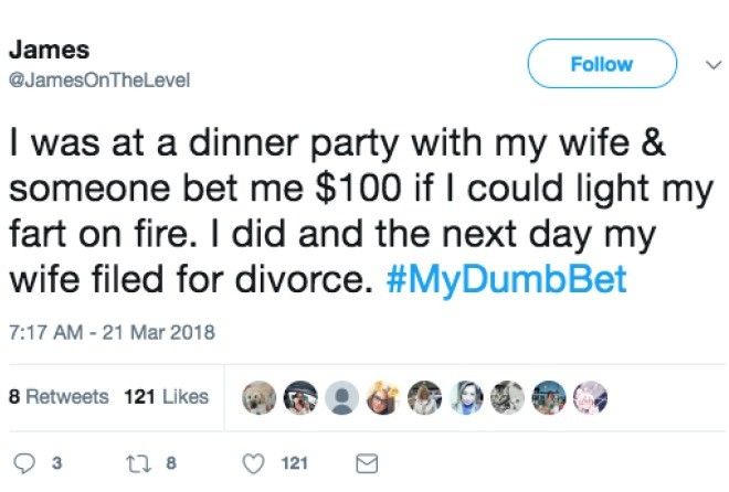 Here are 13 bets so dumb that these people will never shake hands on a bet again.